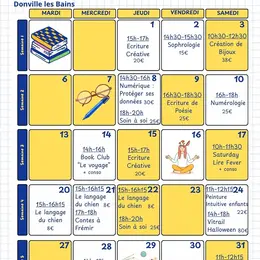 Prose café : planning des ateliers octobre