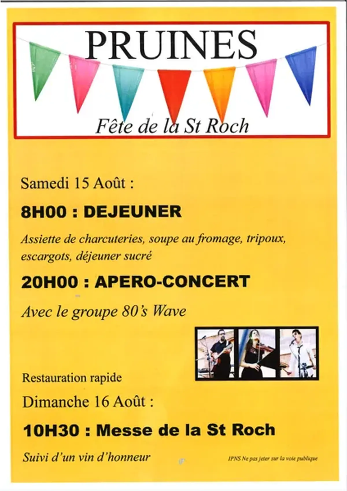 Pruines - Fête de la Saint Roch