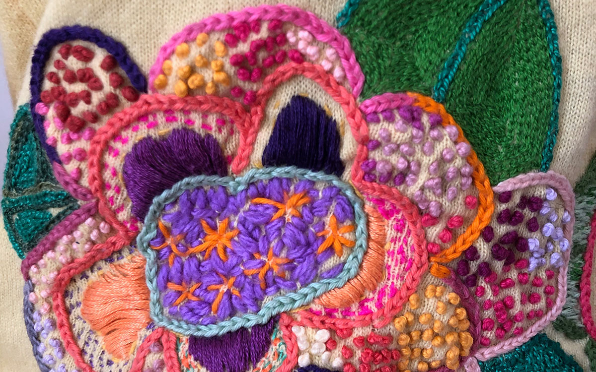Atelier textile Pull d'artiste