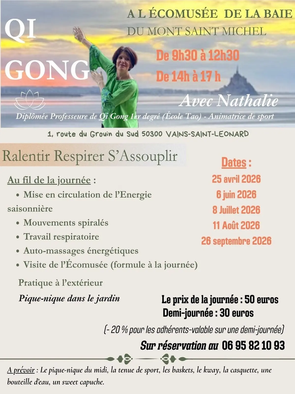 Qi Gong à l'écomusée de la baie du Mont Saint-Michel