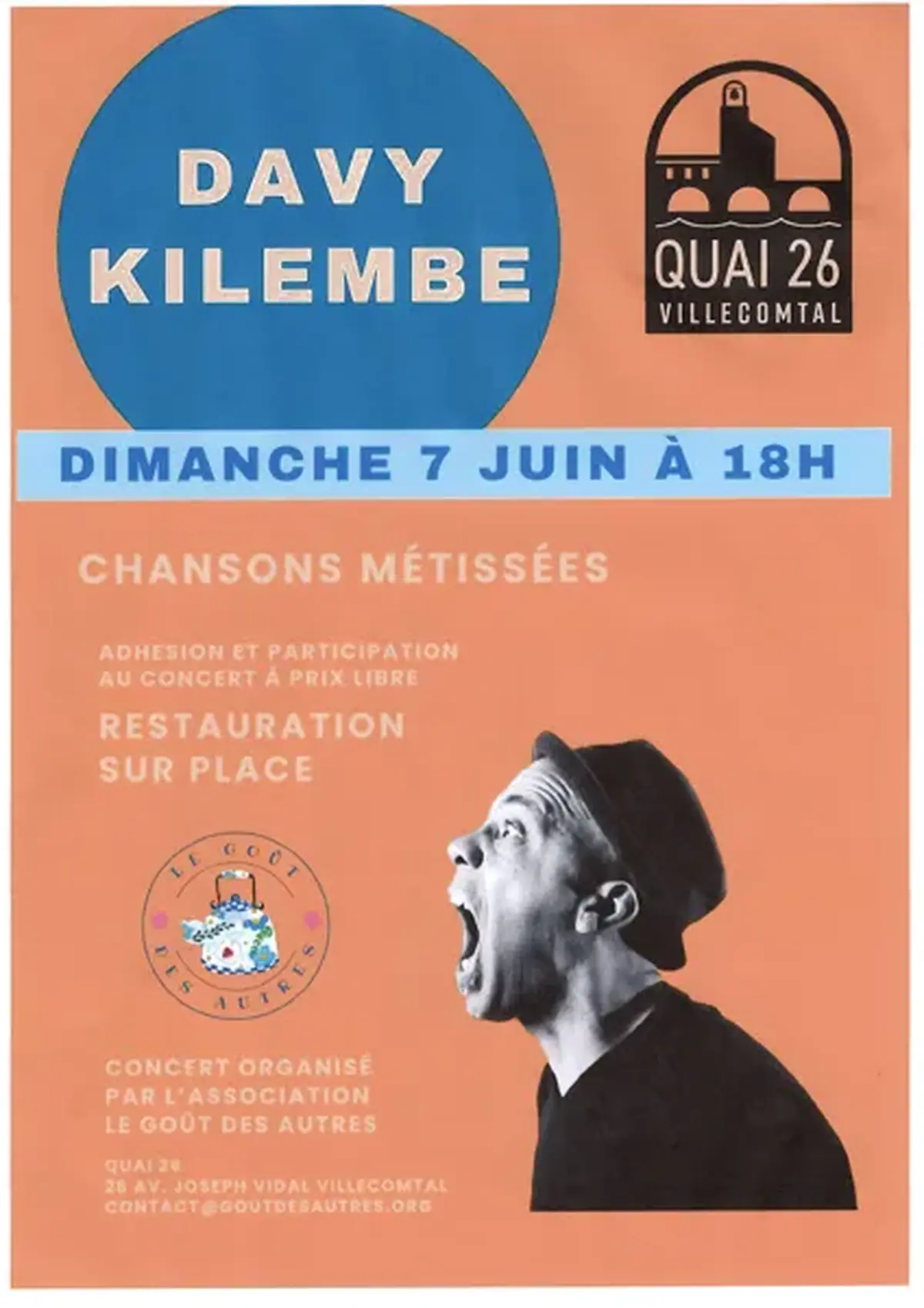 Quai 26 - Concert avec Davy Kilembe