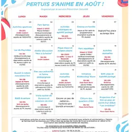 Quartiers d'été - Pertuis s'anime en août !