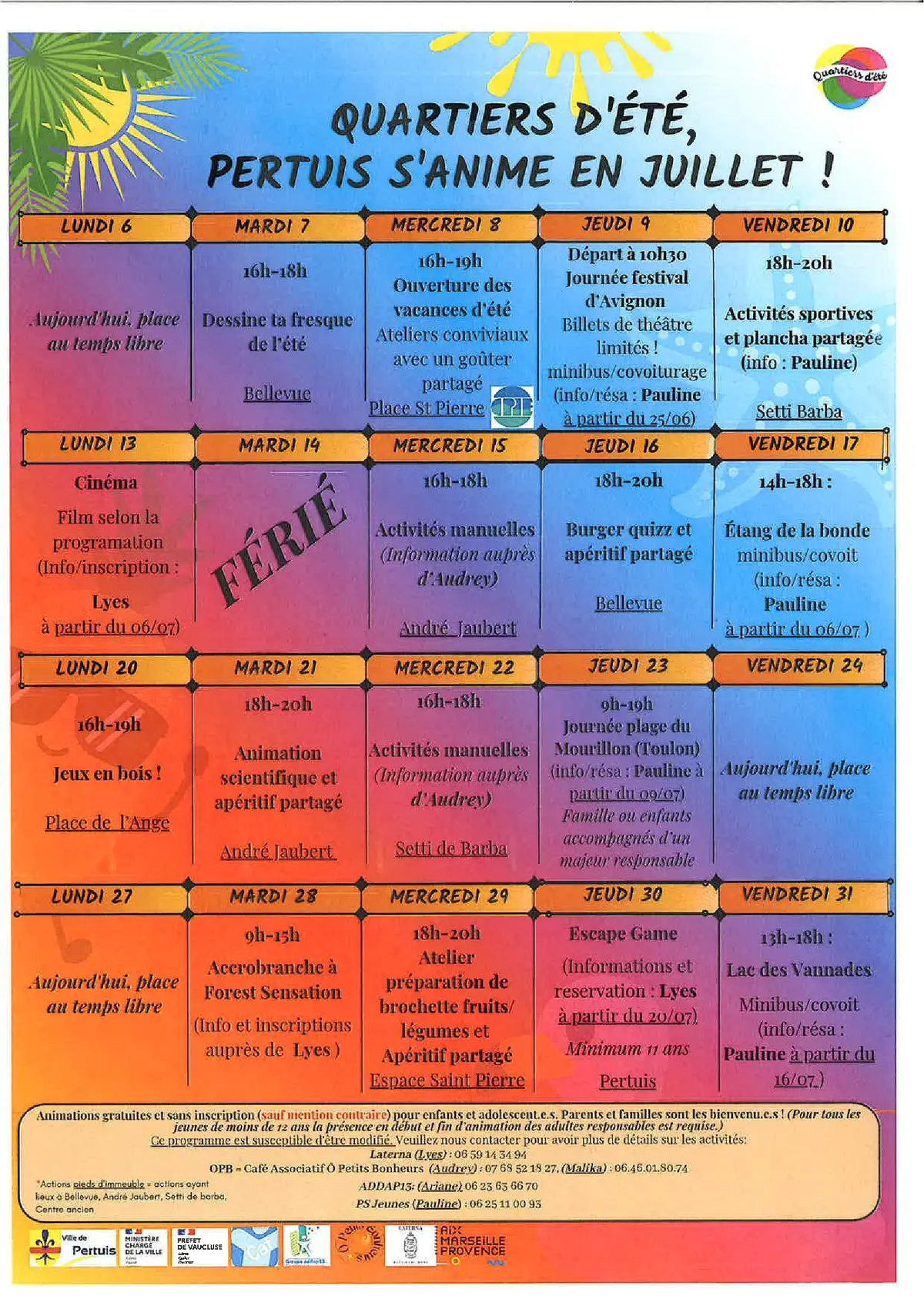 Quartiers d'été - Pertuis s'anime en juillet !