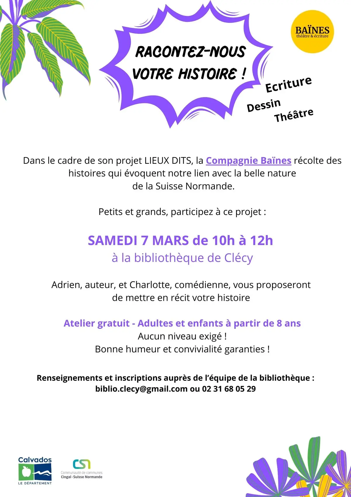 Racontez-nous votre HISTOIRE !