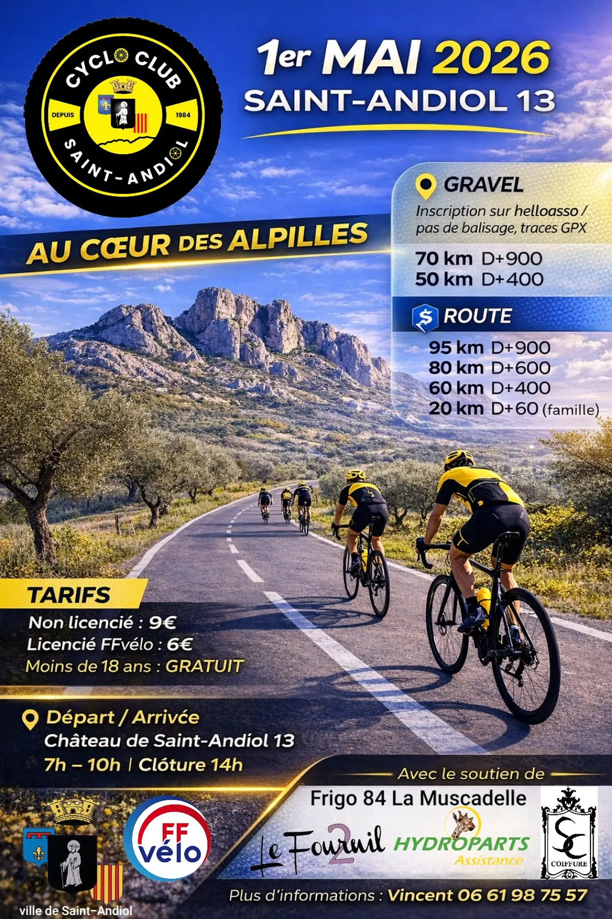 Rallye dans les Alpilles par le cyclo-club de Saint Andiol
