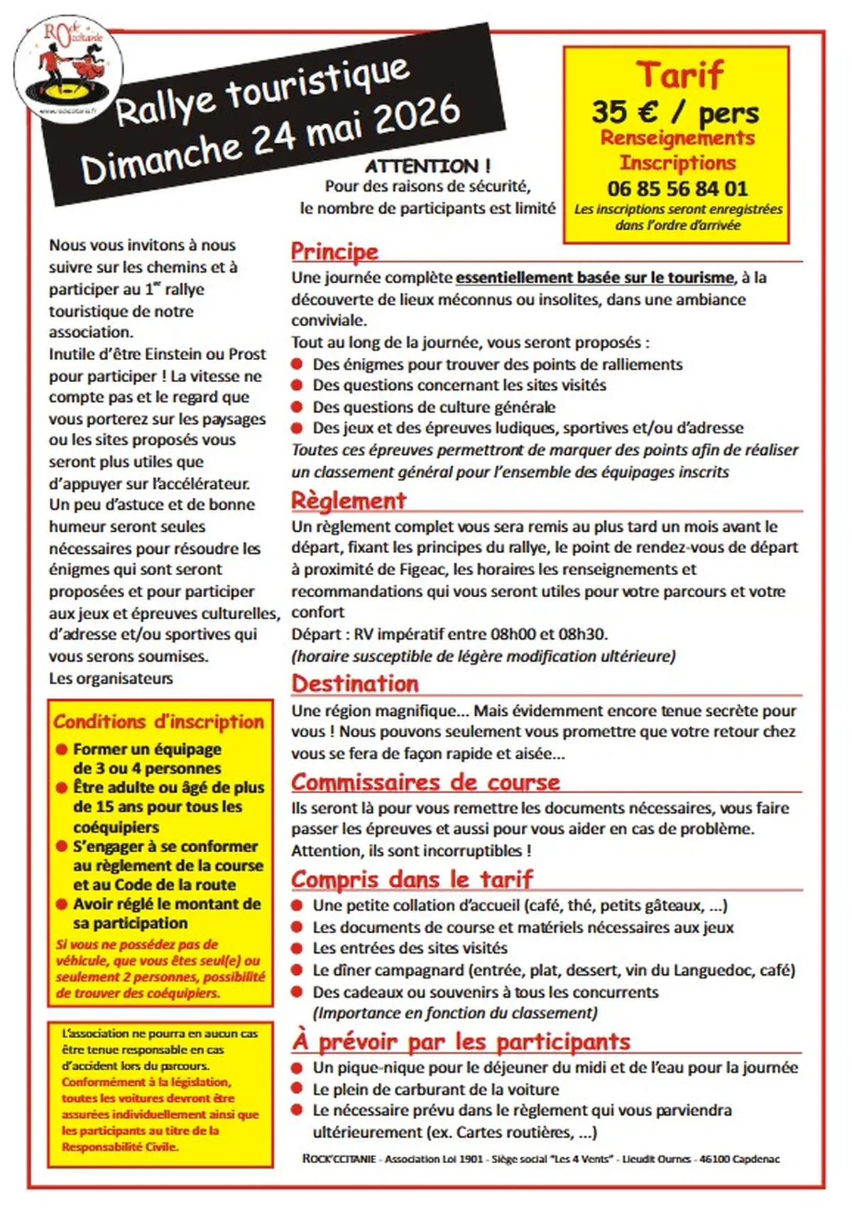 Rallye touristique : Rock'ccitanie