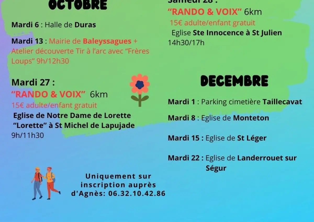 Rando marche sportive autour de Duras