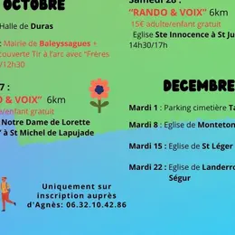 Rando marche sportive autour de Duras