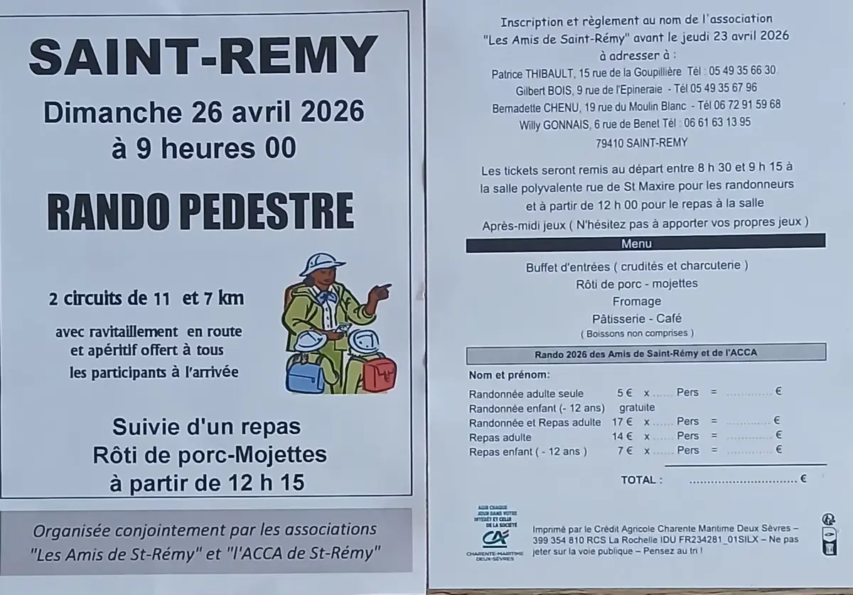 Rando Pédestre et repas à Saint-Rémy