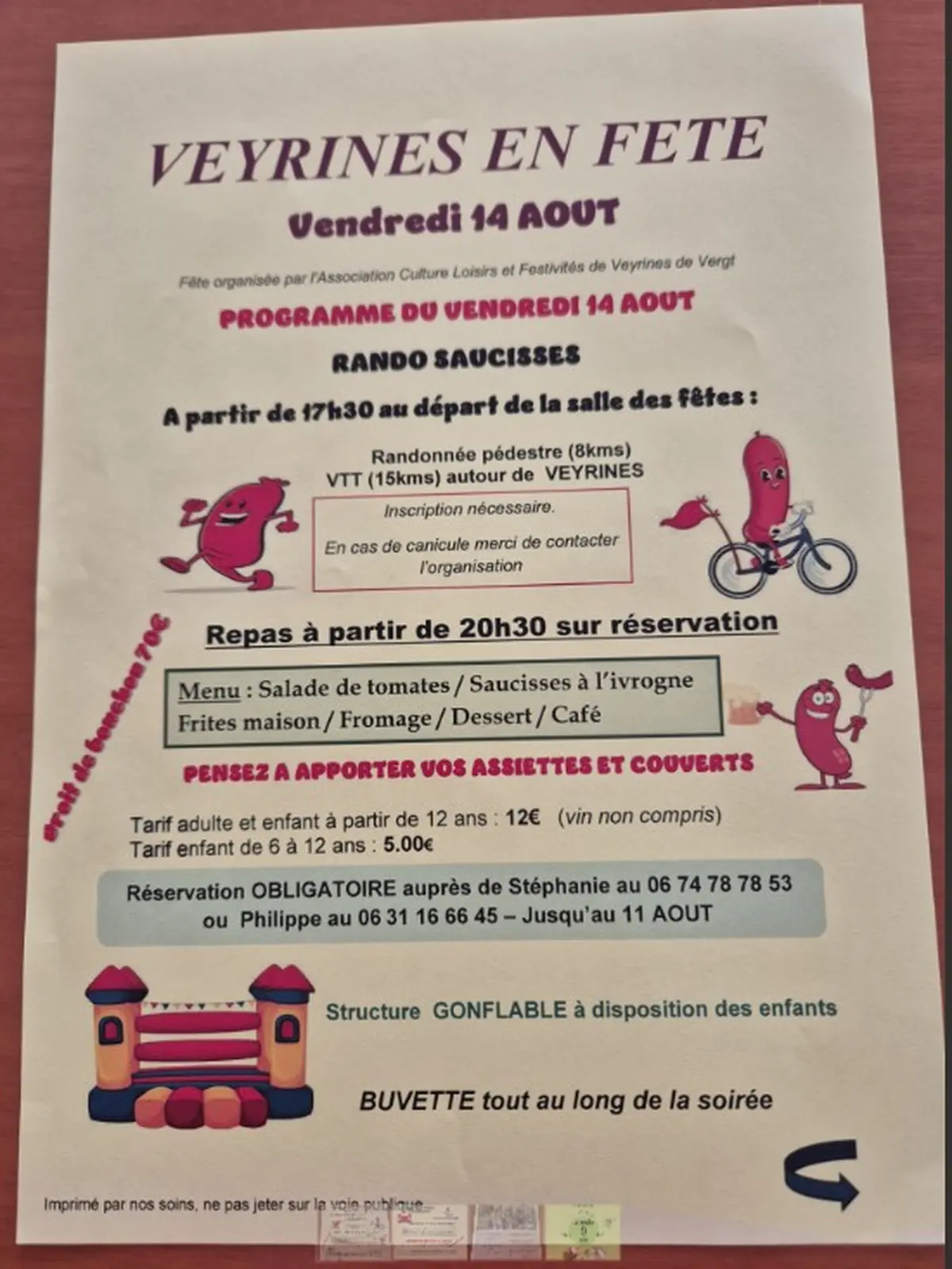 Rando saucisses à Veyrines de Vergt