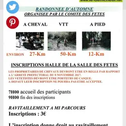 Randonnée à cheval, VTT et à pied