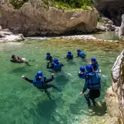 Randonnée aquatique dans le couloir Samson au Verdon (04)
