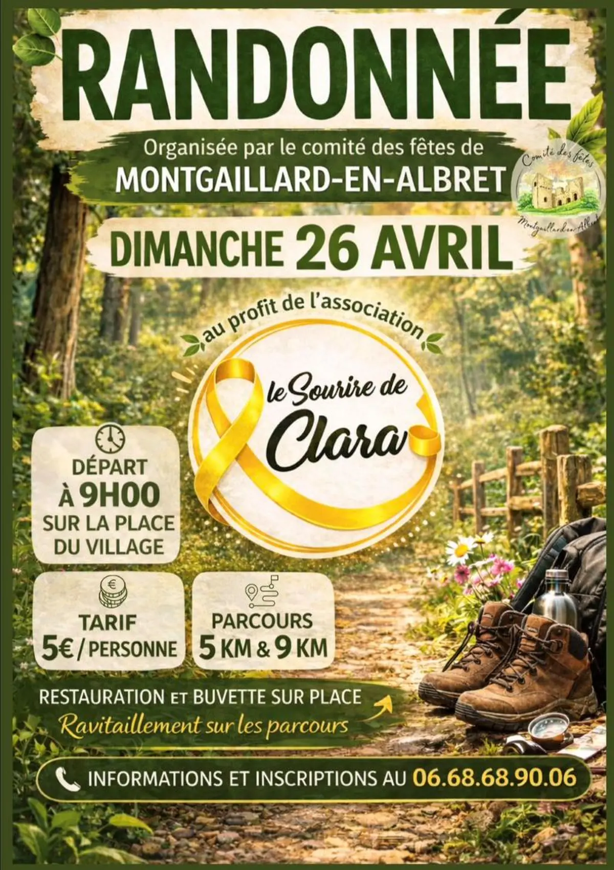 Randonnée au profit de l'association Le Sourire de Clara