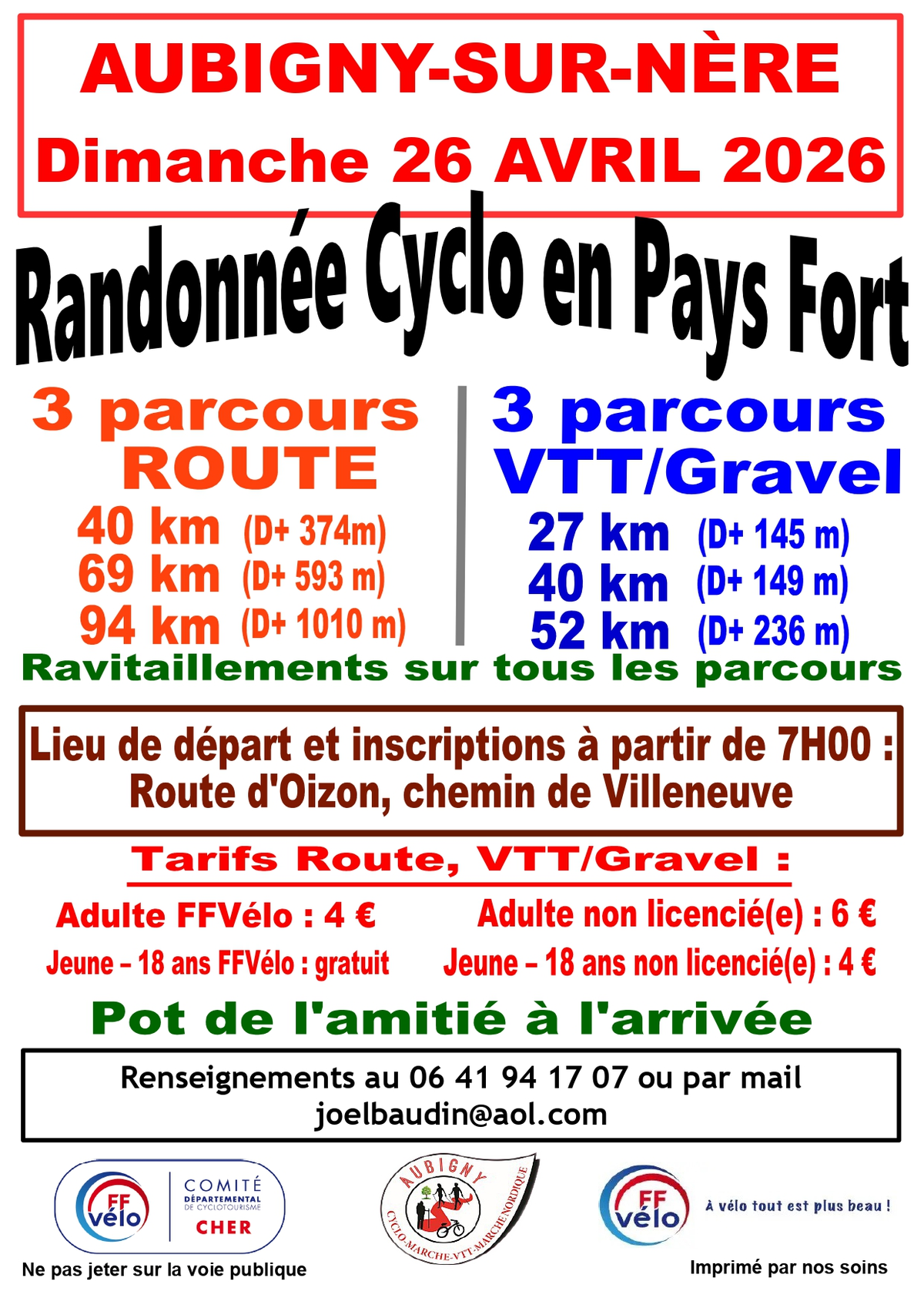 Randonnée Cyclotourisme en Pays-Fort