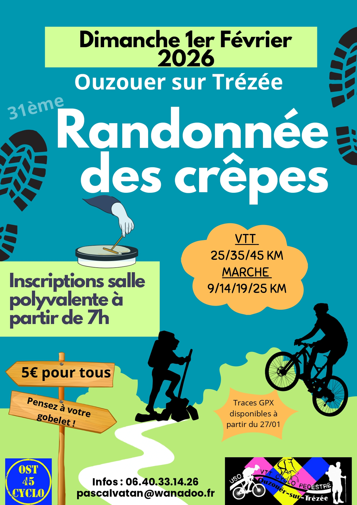 Randonnée des crêpes (VTT et marche à pied)