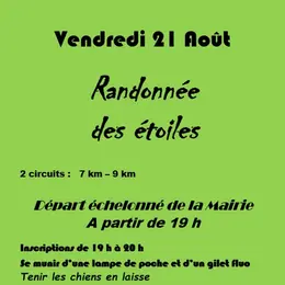 Randonnée des étoiles