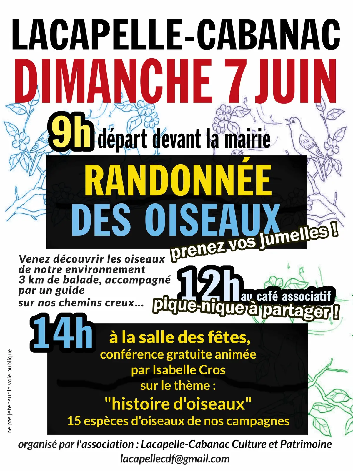 Randonnée des oiseaux à Lacapelle-Cabanac
