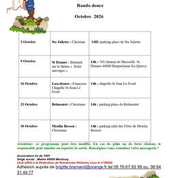 Randonnée douce avec la Rando Montcuquoise