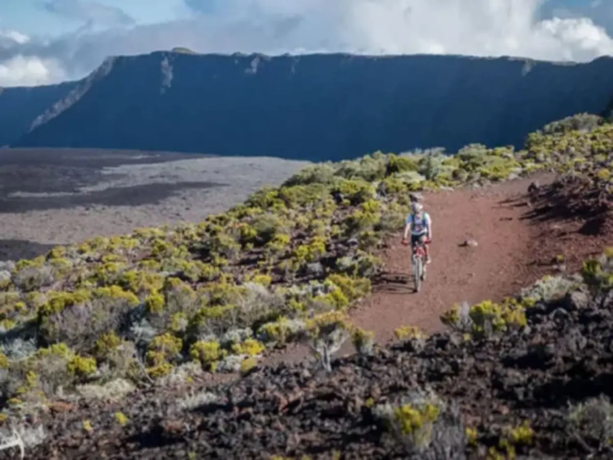 Randonnée en VTT Le Volcan depuis L'Etang-Salé (974)
