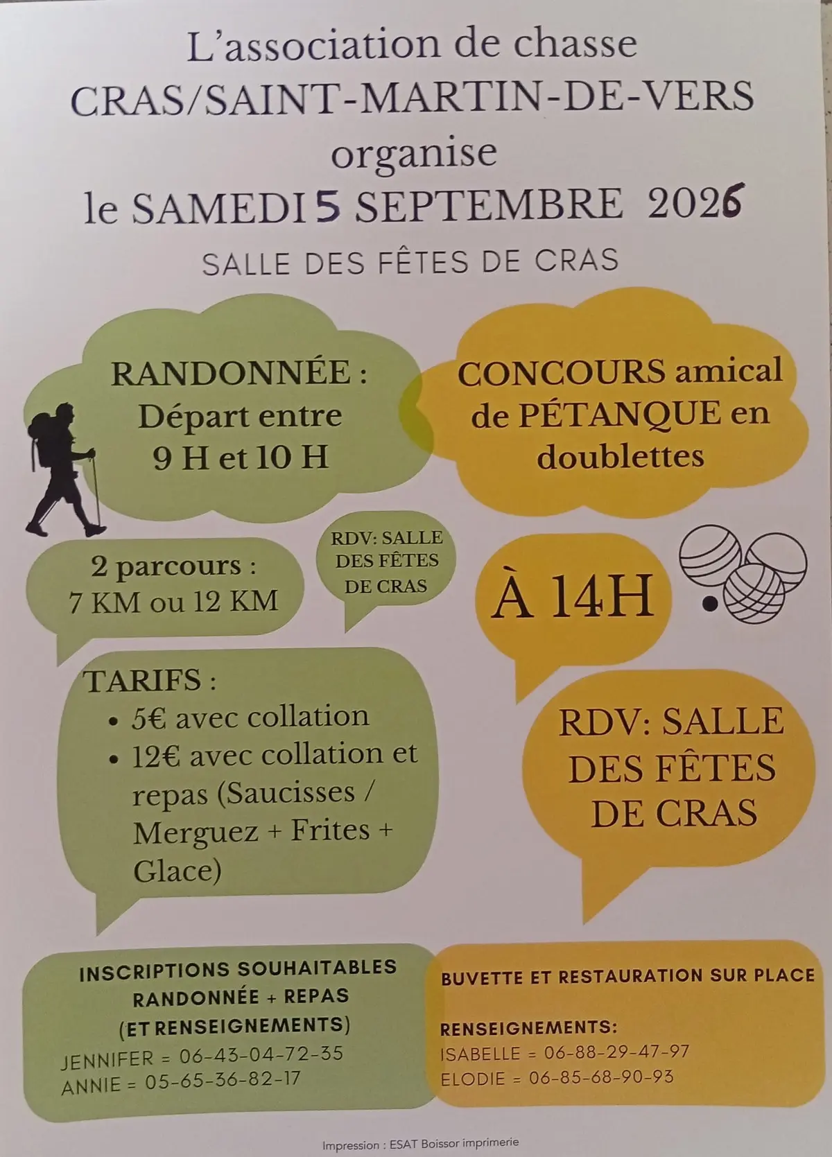 Randonnée et concours amical de pétanque