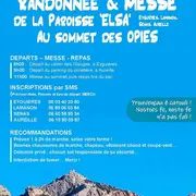 Randonnée & messe de la paroisse ELSA au sommet des Opies