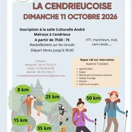 Randonnée La Cendrieucoise 2026