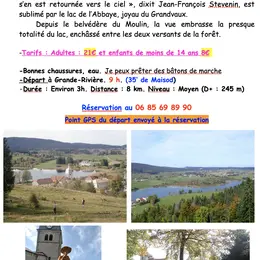 Randonnée le Lac de l'Abbaye, belv du Moulin et Ermitage des Frasses