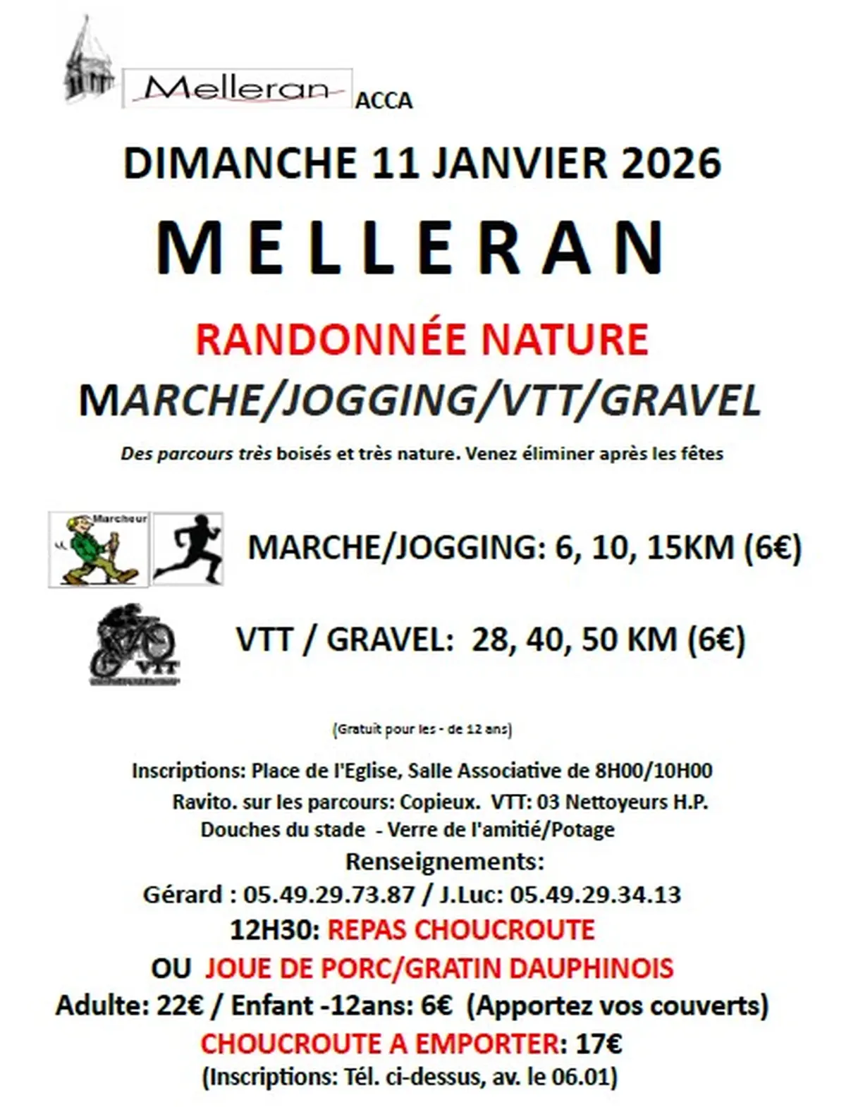 Randonnée nature : marche/jogging/VTT/Gravel