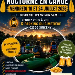Randonnée nocturne en canoë