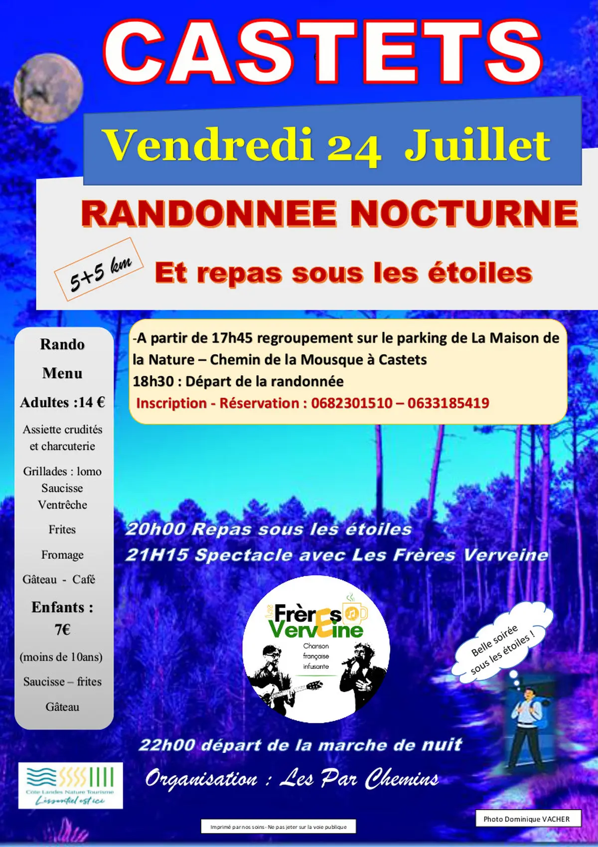Randonnée nocturne et repas sous les étoiles