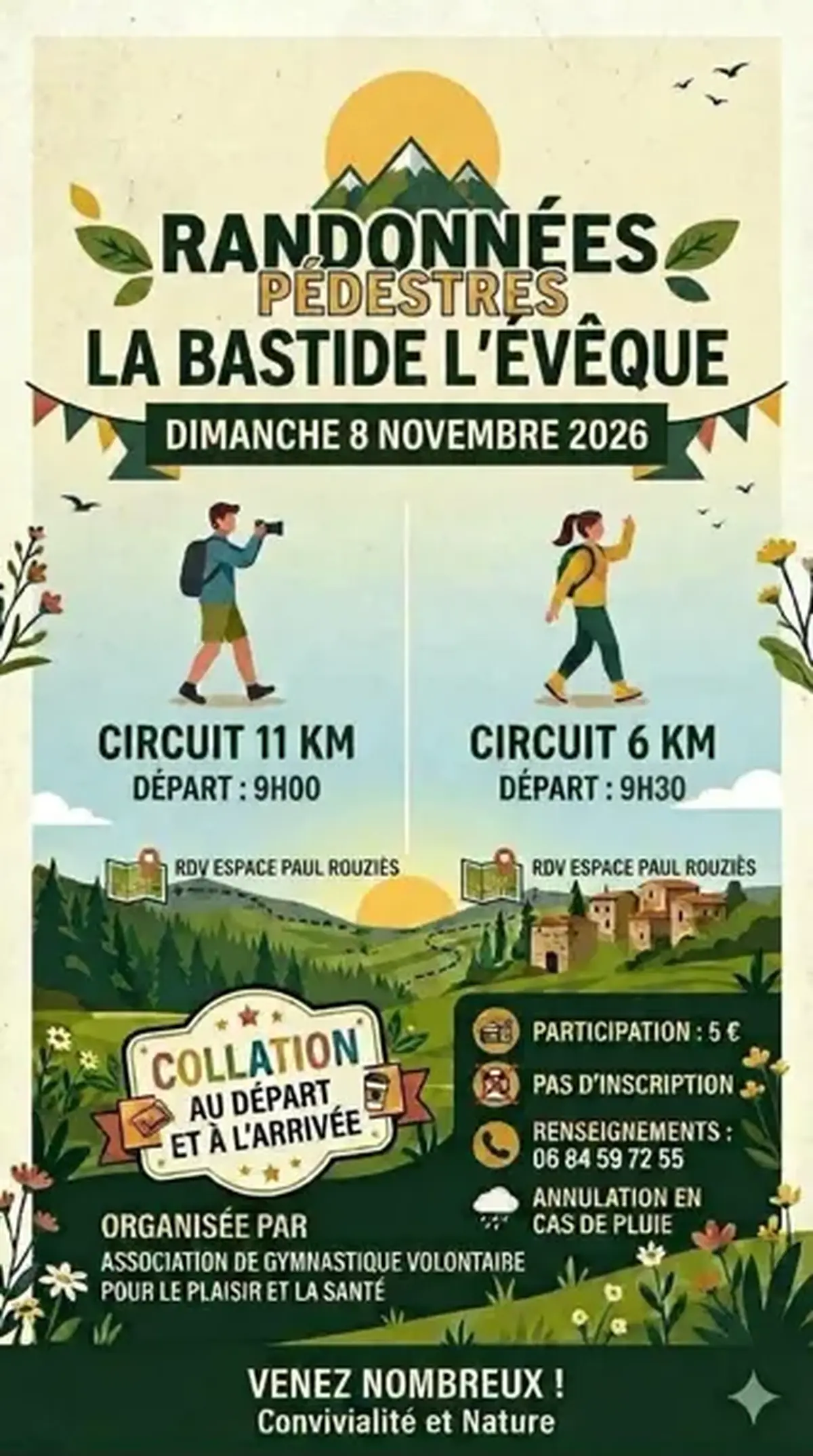 Randonnée pédestre à La Bastide l'Evêque