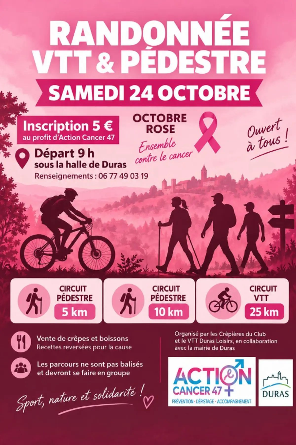 Randonnée pédestre et VTT octobre rose