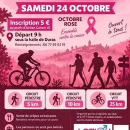 Randonnée pédestre et VTT octobre rose