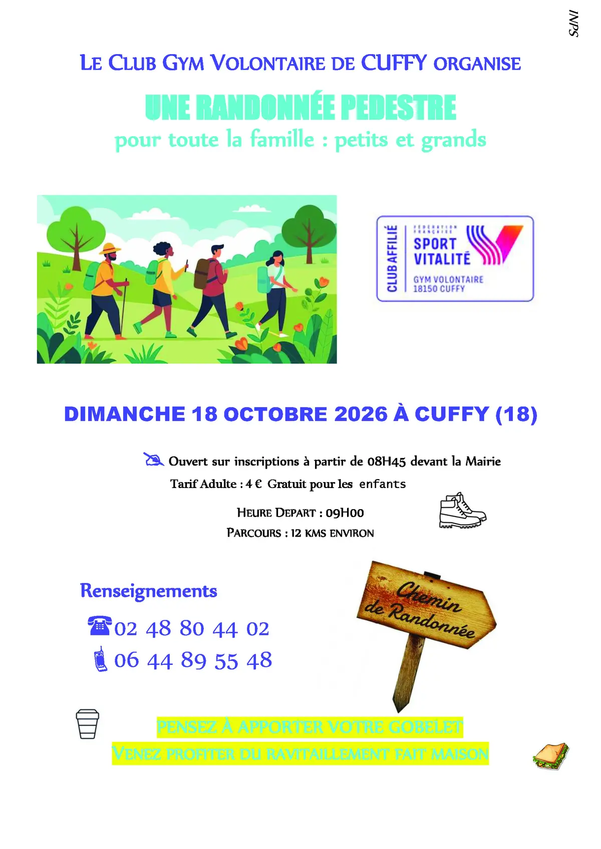 Randonnée pédestre pour toute la famille à Cuffy