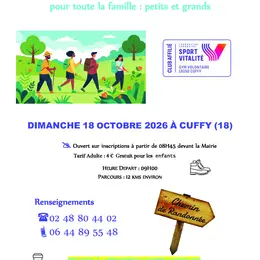 Randonnée pédestre pour toute la famille à Cuffy