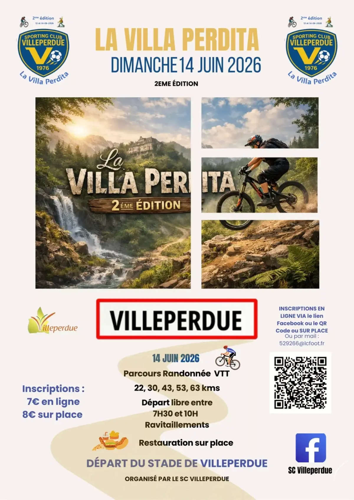 Randonnée vélo et pédestres - La VILLA PERDITA, 2ème édition