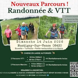 Randonnée VTT et pédestre à Montigny sur Vence