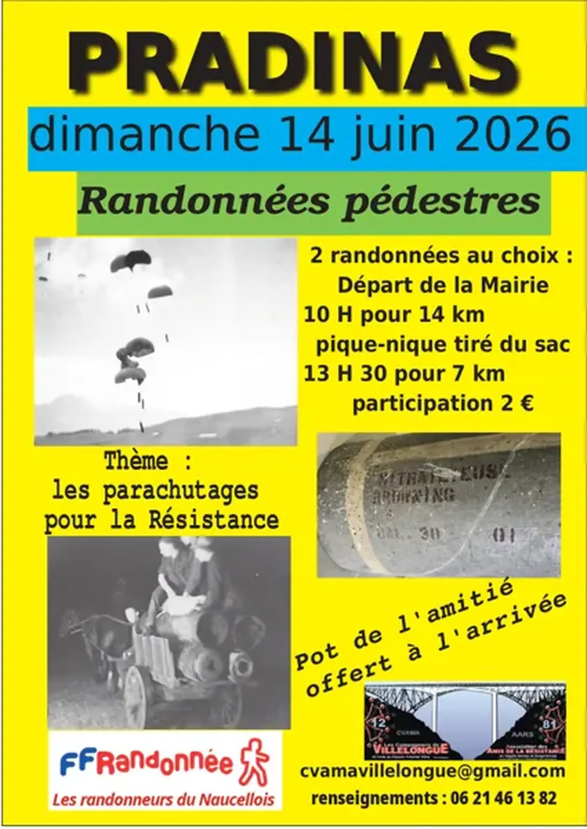 Randonnées pédestres : les parachutages pour la Résistance