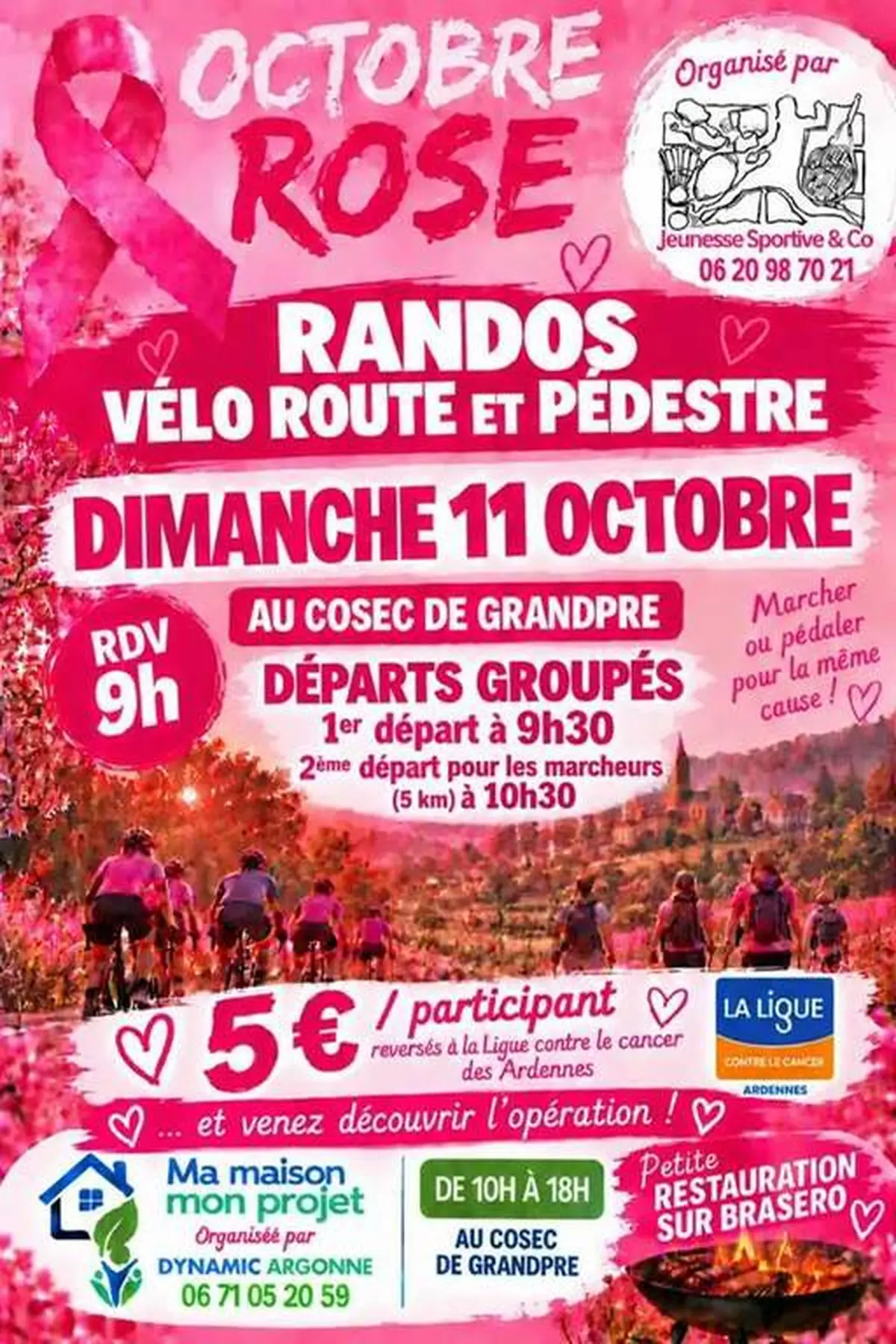 Randos véloroute et pédestre Octobre Rose