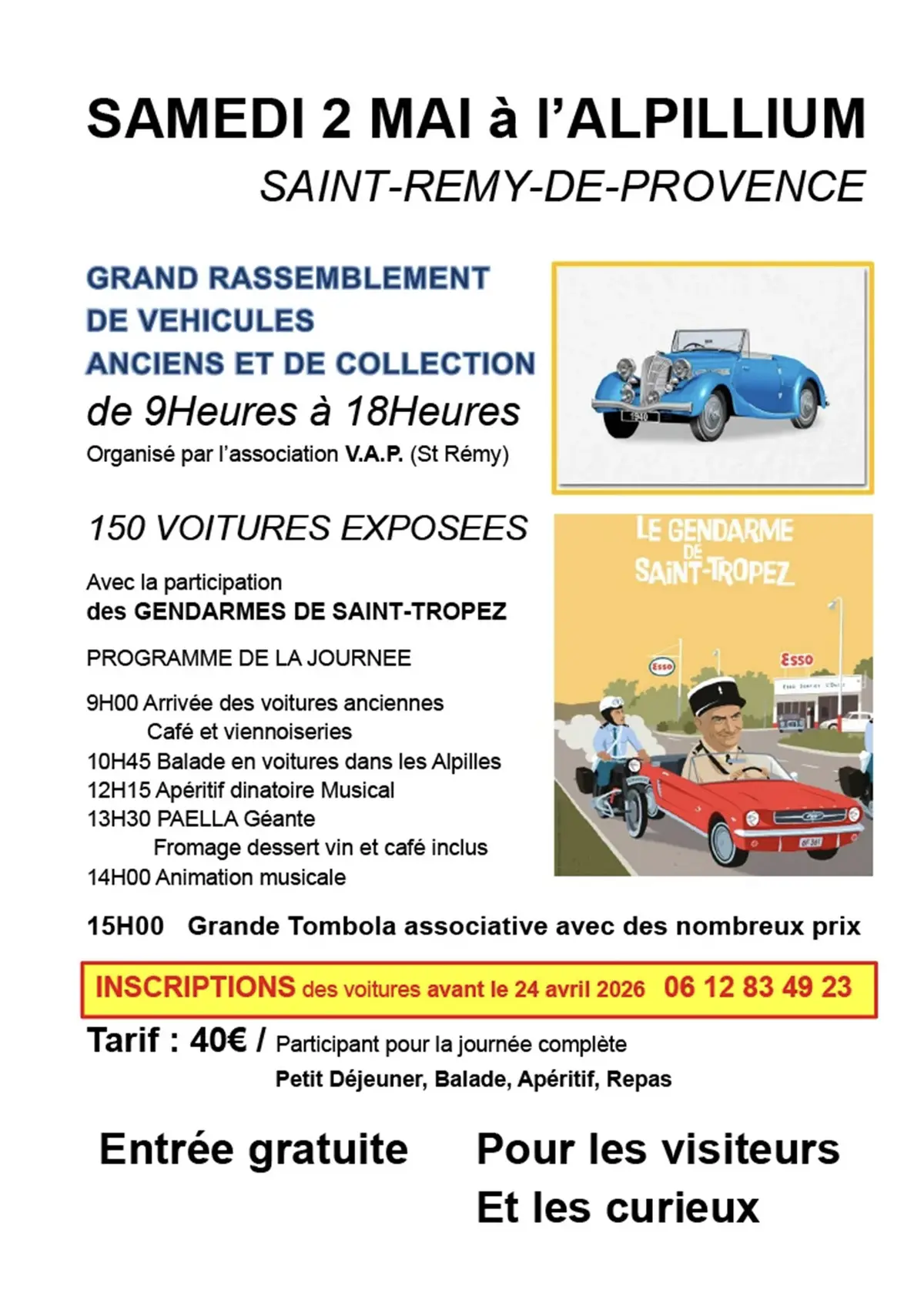 Rassemblement de véhicules anciens et de collection