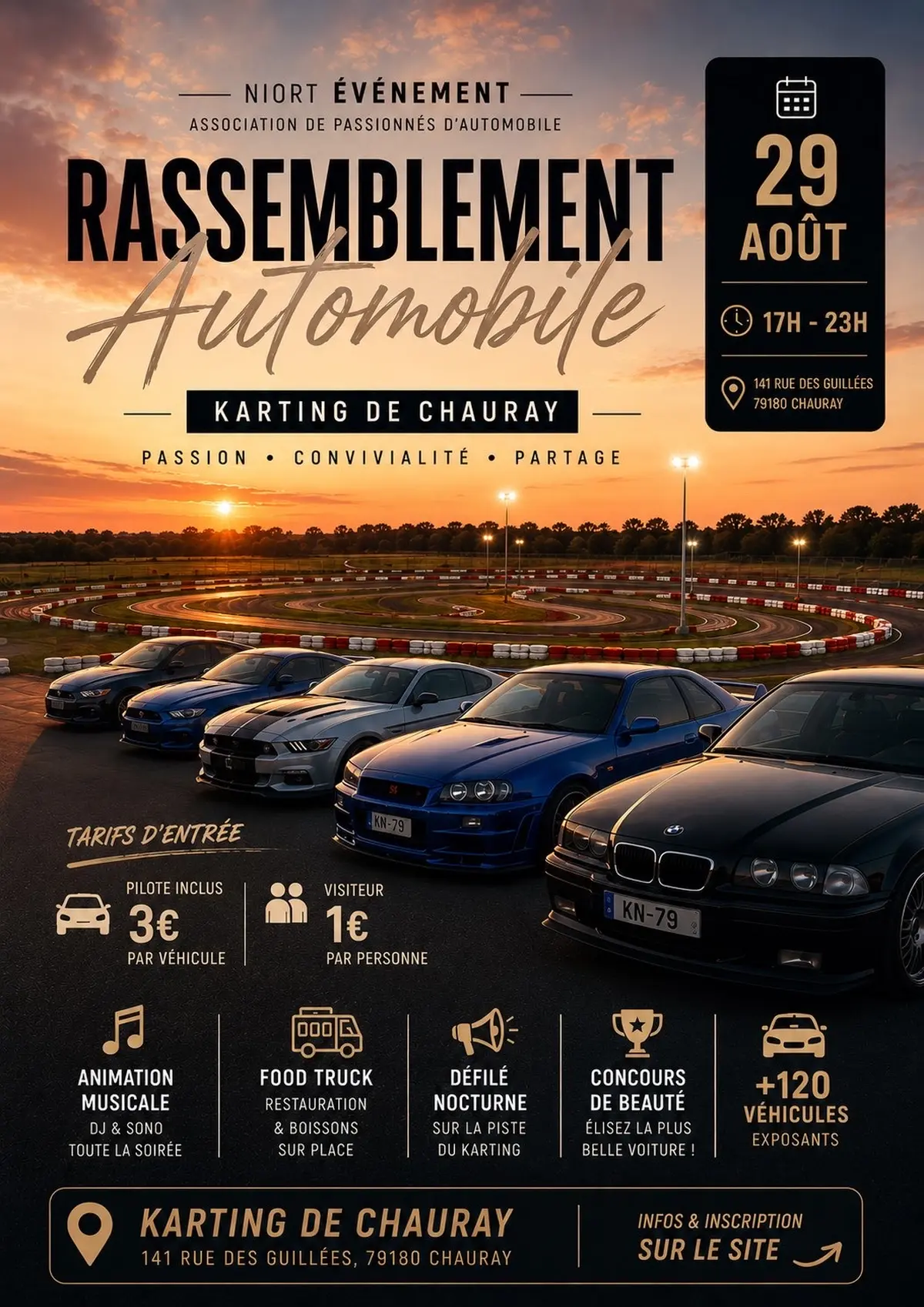 Rassemblement de véhicules de prestige à Niort