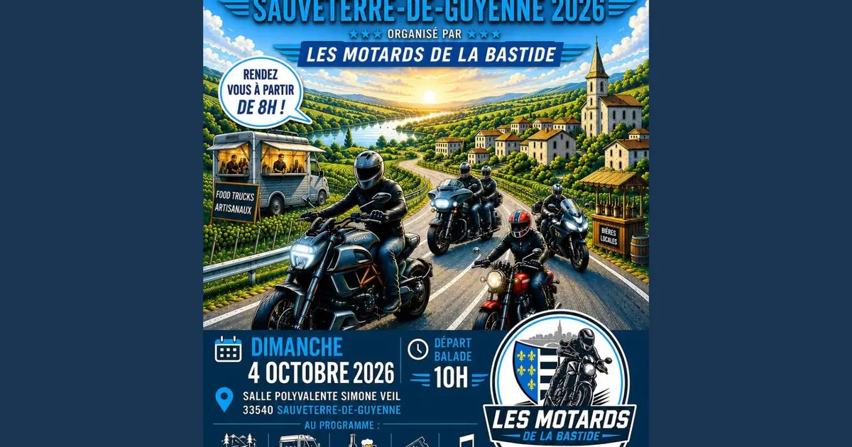 Rassemblement moto avec restauration et concert