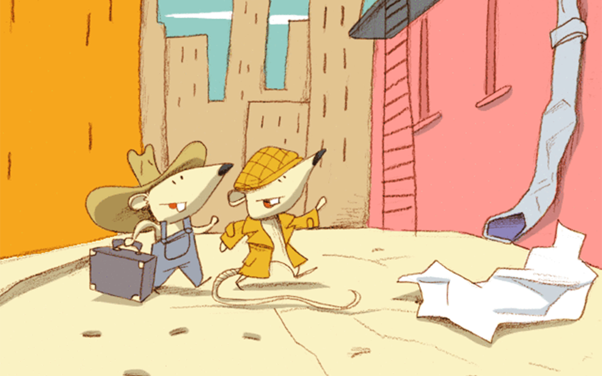 Illustration du rat des villes et du rat des champs