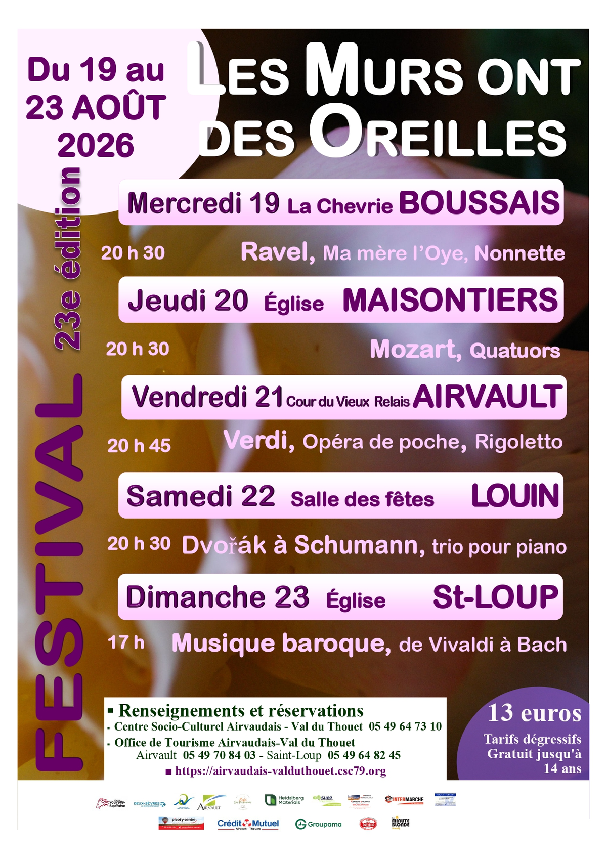 RAVEL Ma mère l'Oye en Nonnette (9 musiciens), dans le cadre du Festival Les Murs ont des Oreilles