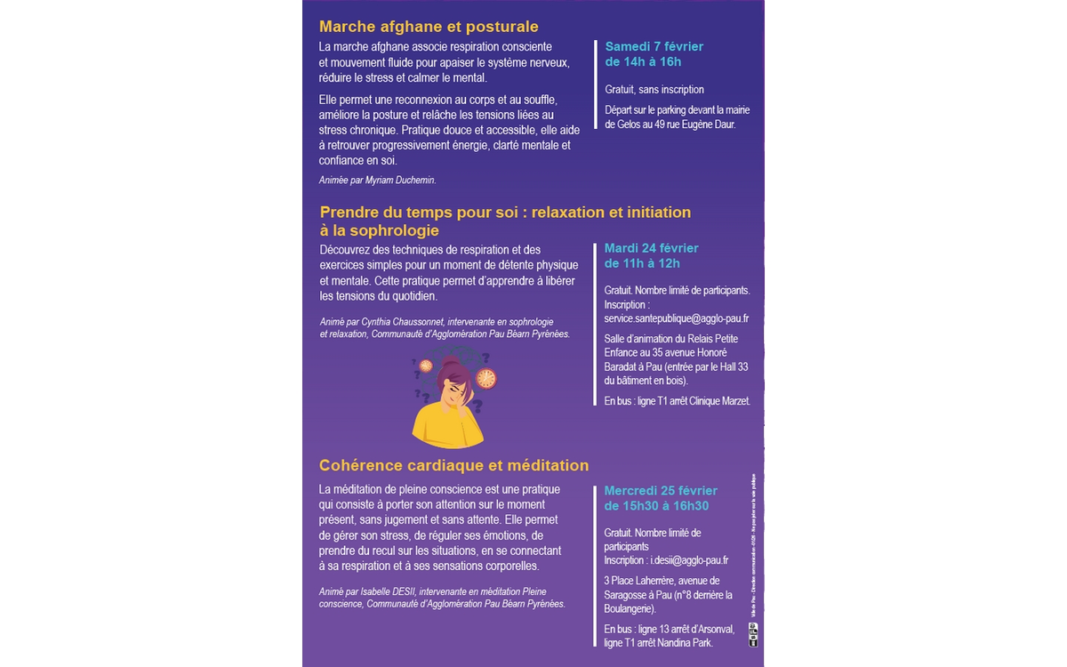 RDV santé - Les ateliers Prendre du temps pour soi : relaxation et initiation à la sophrologie