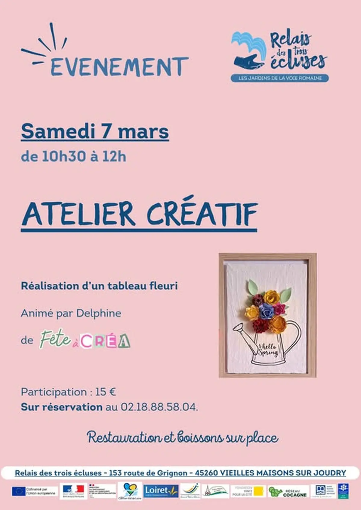 Réalisation d'un tableau fleuri