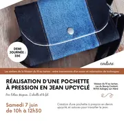 Réalisation d'une pochette à pression en jean upcyclé