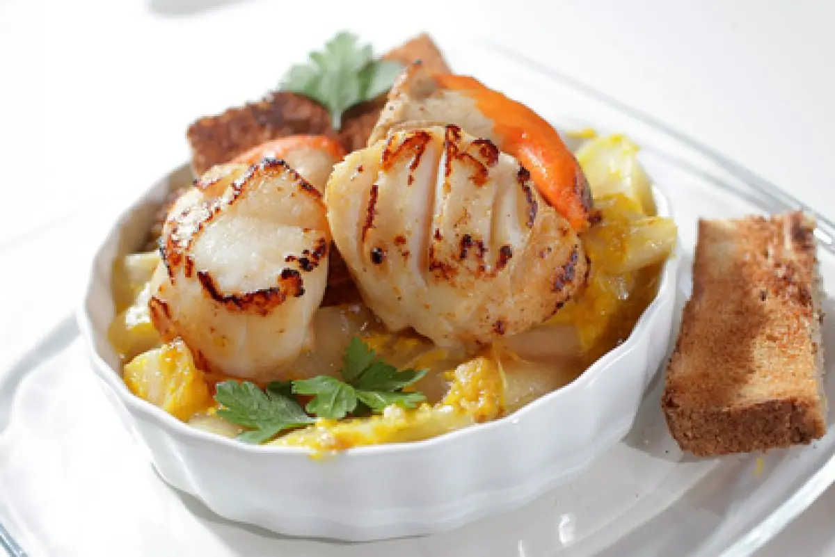 Recette des Coquilles Saint-Jacques aux dés de céleri-rave