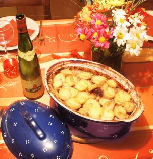 Recette traditionnelle du baeckeofa ou Baeckeoffe, la potee-alsacienne-aux-trois-viandes