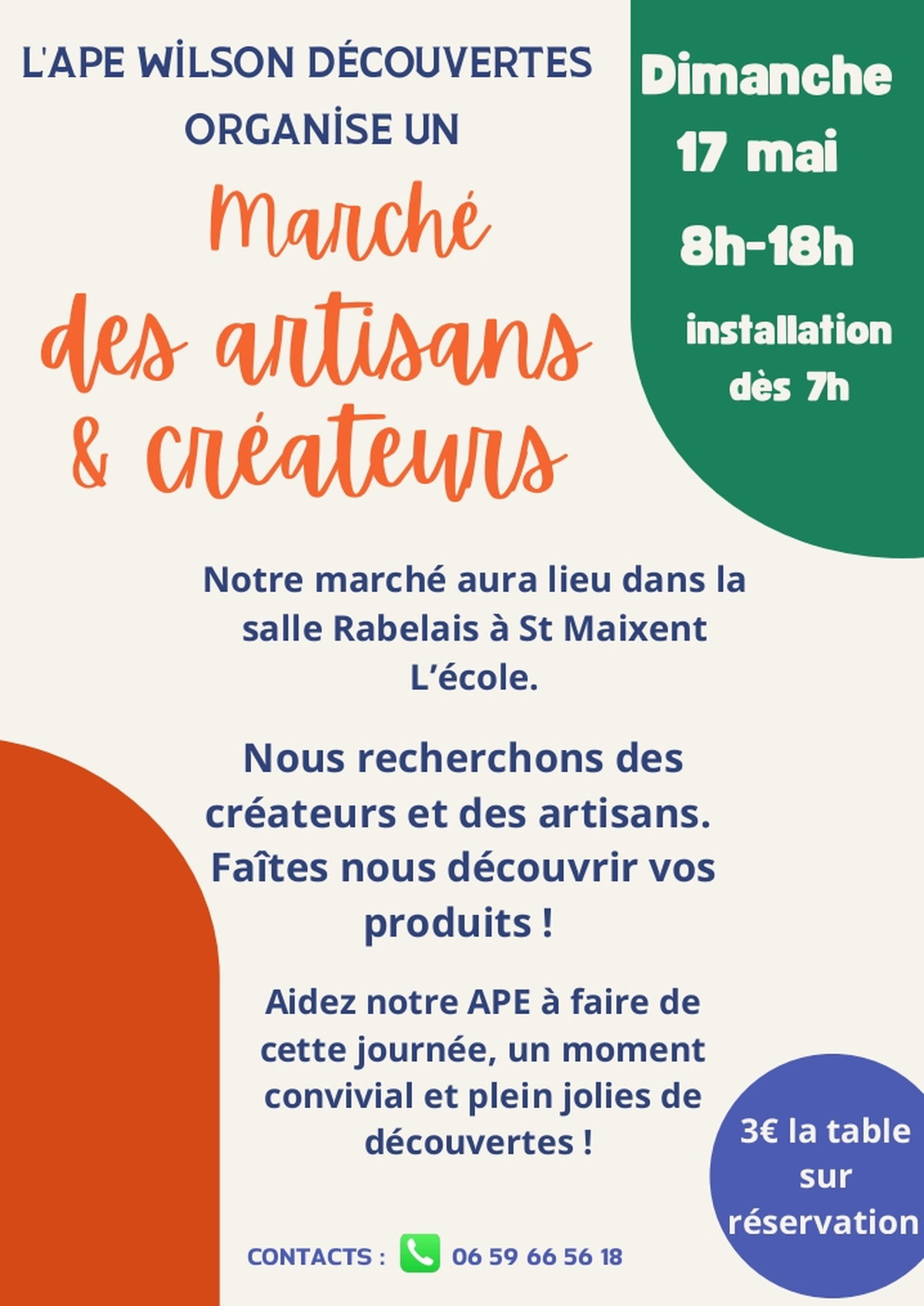 Recherche d'artisans et créateurs pour vide-grenier - APE Wilson Découvertes